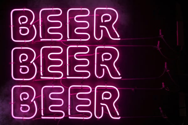 photo of beer neon signage