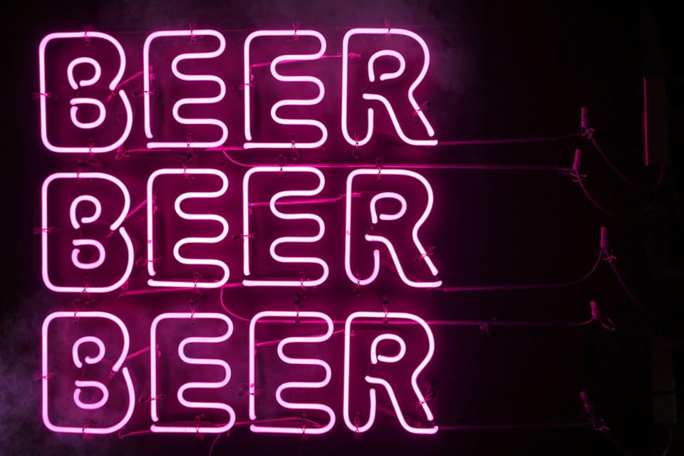 photo of beer neon signage